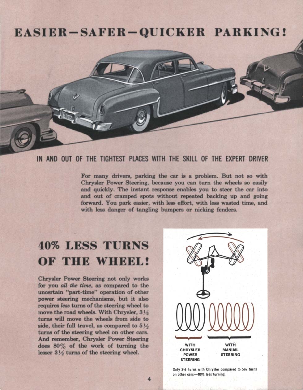 1951 Chrysler Power Steering Brochure Page 5